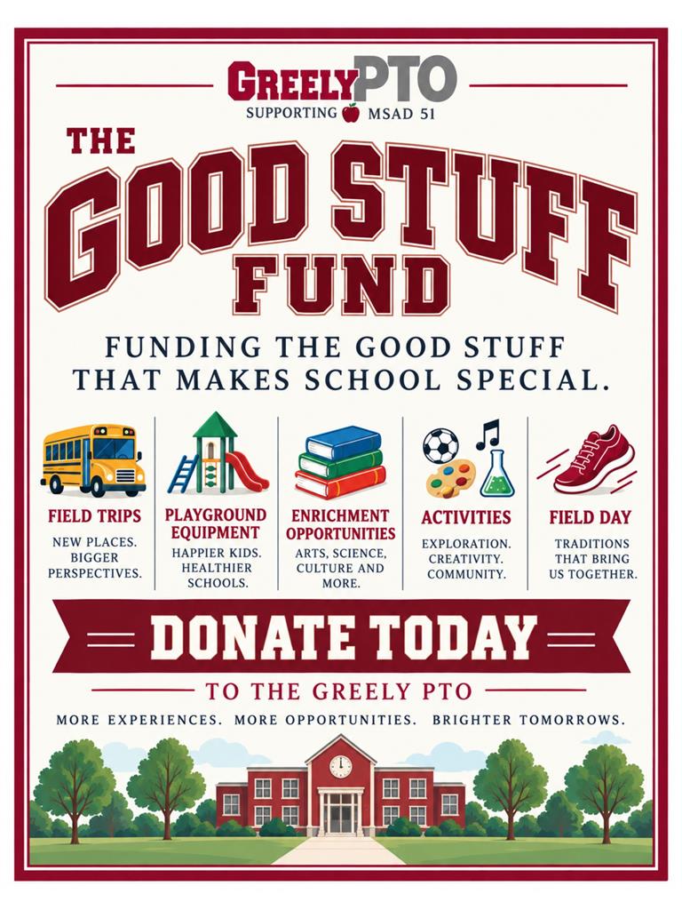 the good stuff flyer from Greely PTO