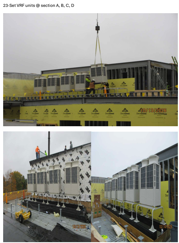 mechanical systems installation at the new school